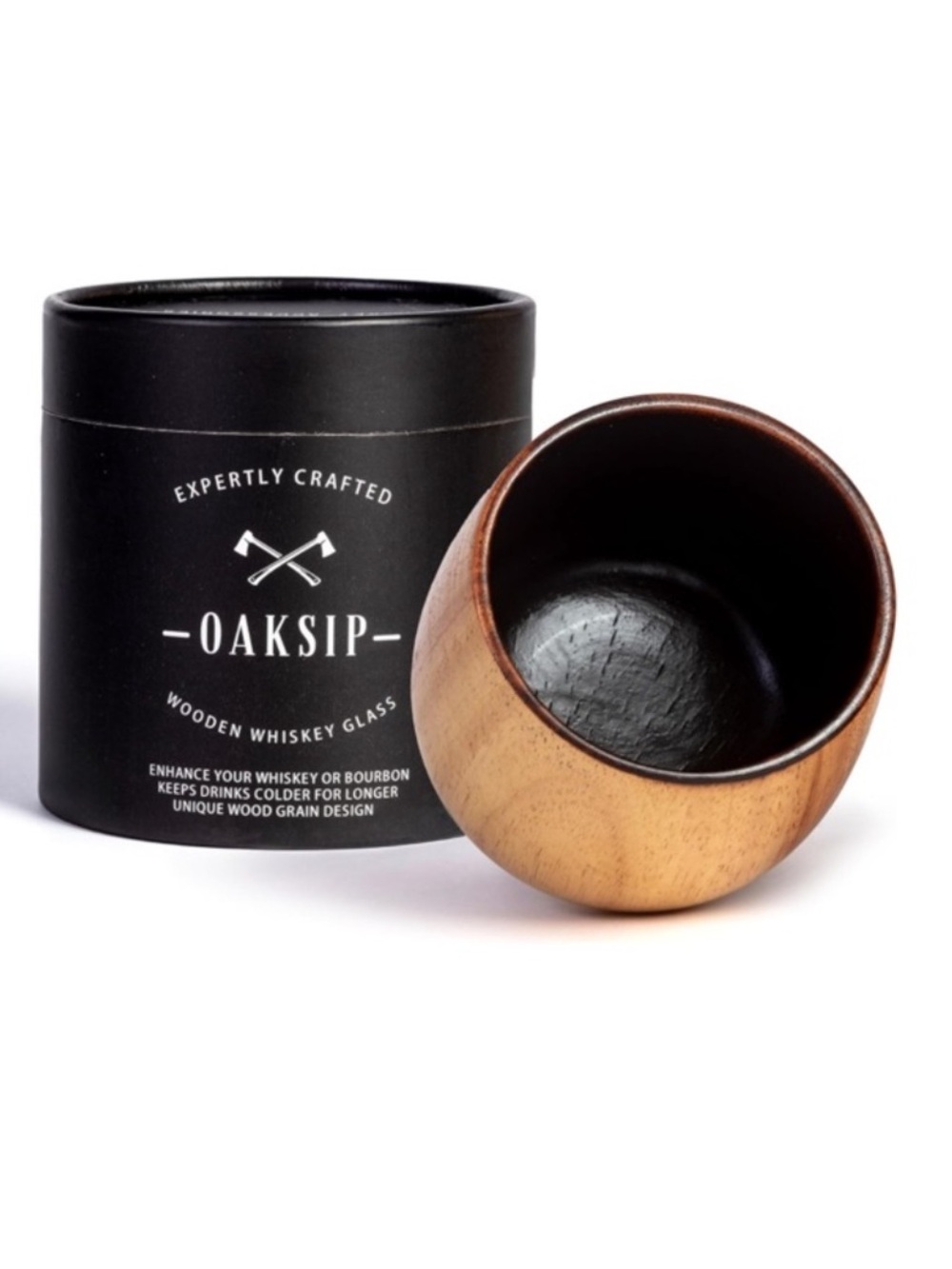 Charred Wooden Whiskey Glass